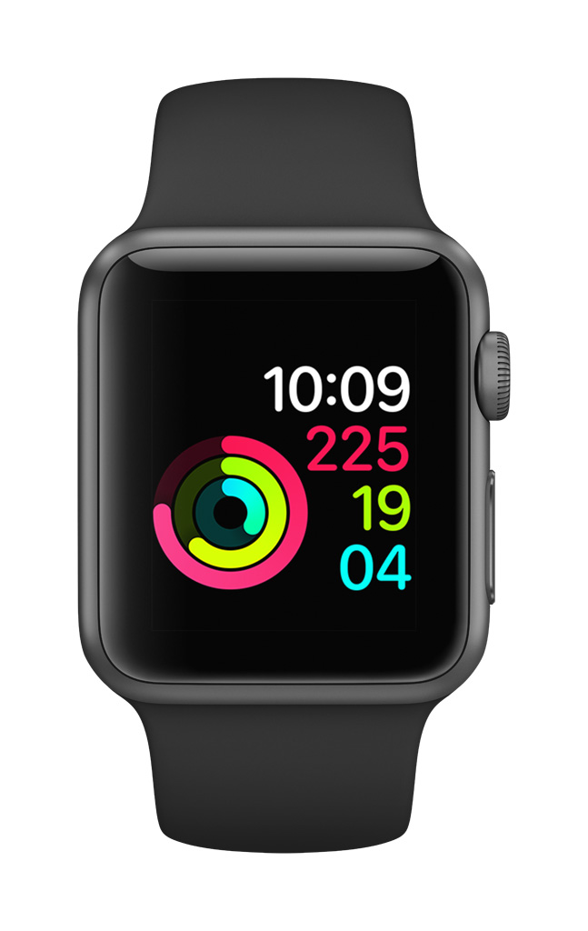 Apple Watch S1, 42mm Space Grey Alu Case with Black Sport Band Apple Watch S1, 42mm Space Grey Alu Case with Black Sport Band