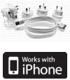 Macally POWERPAL AC Charger for iPhone and iPod, White